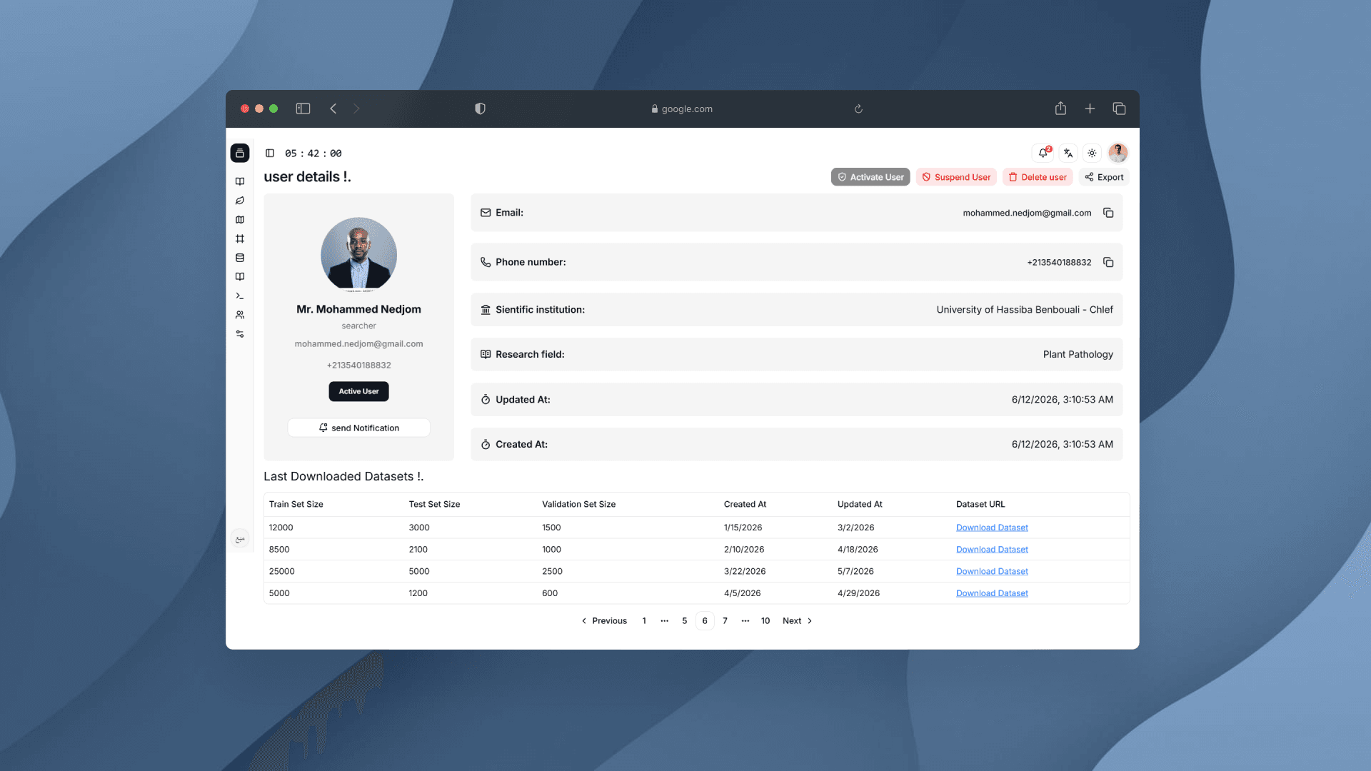 Searcher Details